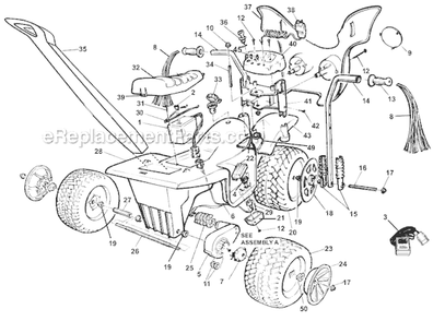 Page A Diagram and Parts List for 74518-9993  Power Wheels Ride-On Cars